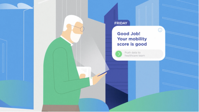 patient checking mKinetikos mobile app